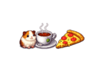 tea and pizza